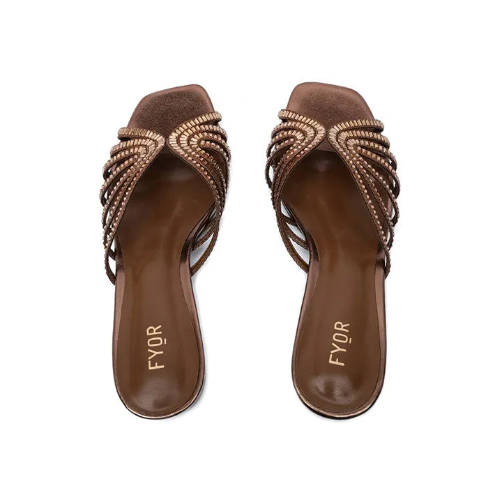 Square Diamante Heeled Sandal HL 122