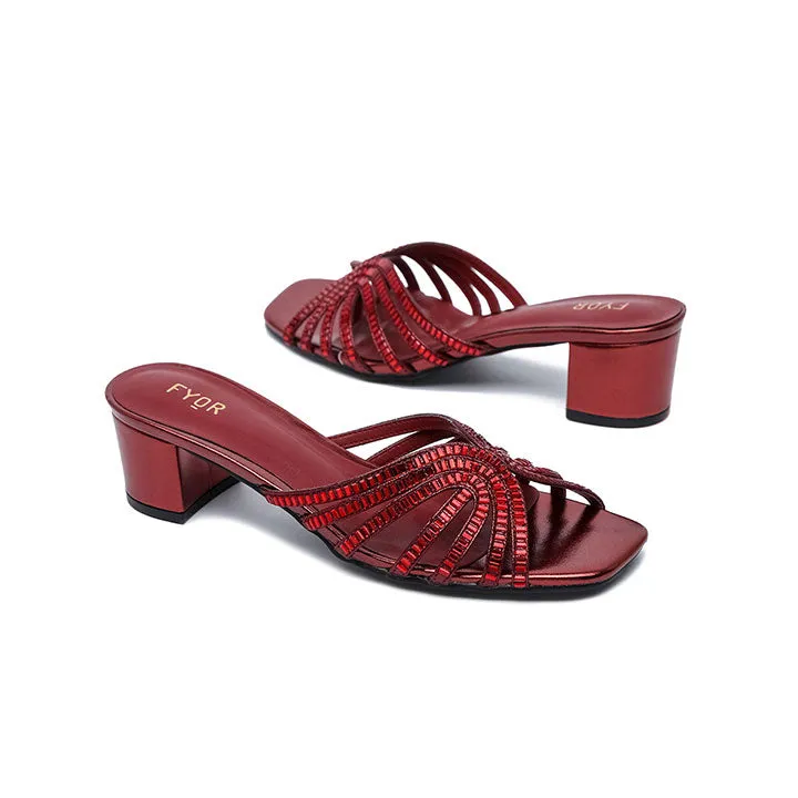 Square Diamante Heeled Sandal HL 122