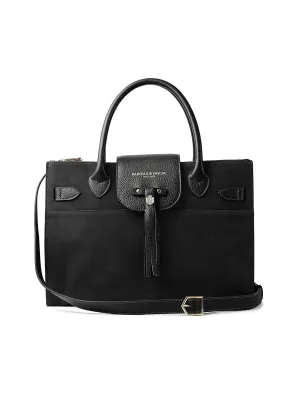 The Windsor Work Bag - Black Suede