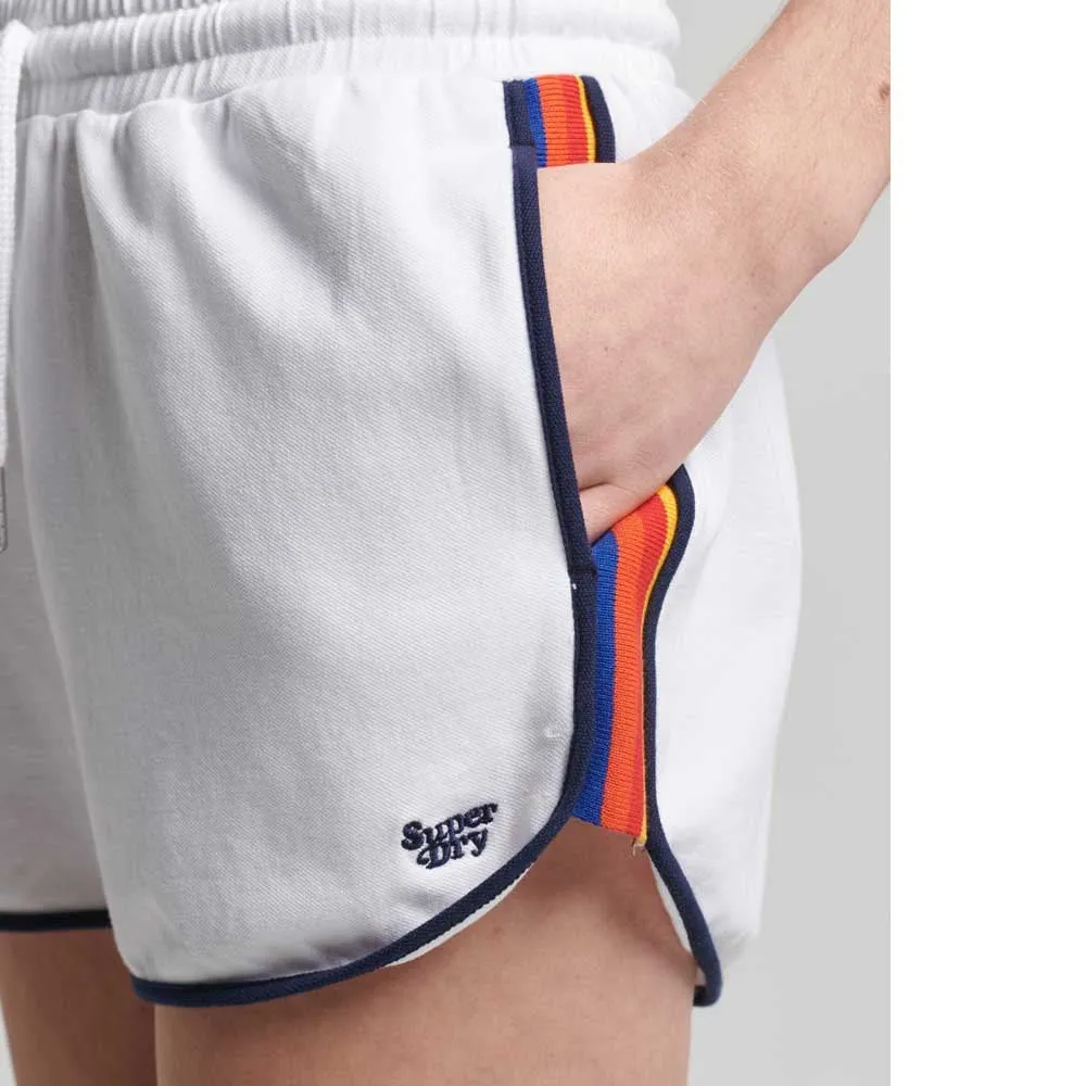 Vintage Stripe Racer Short - Wit