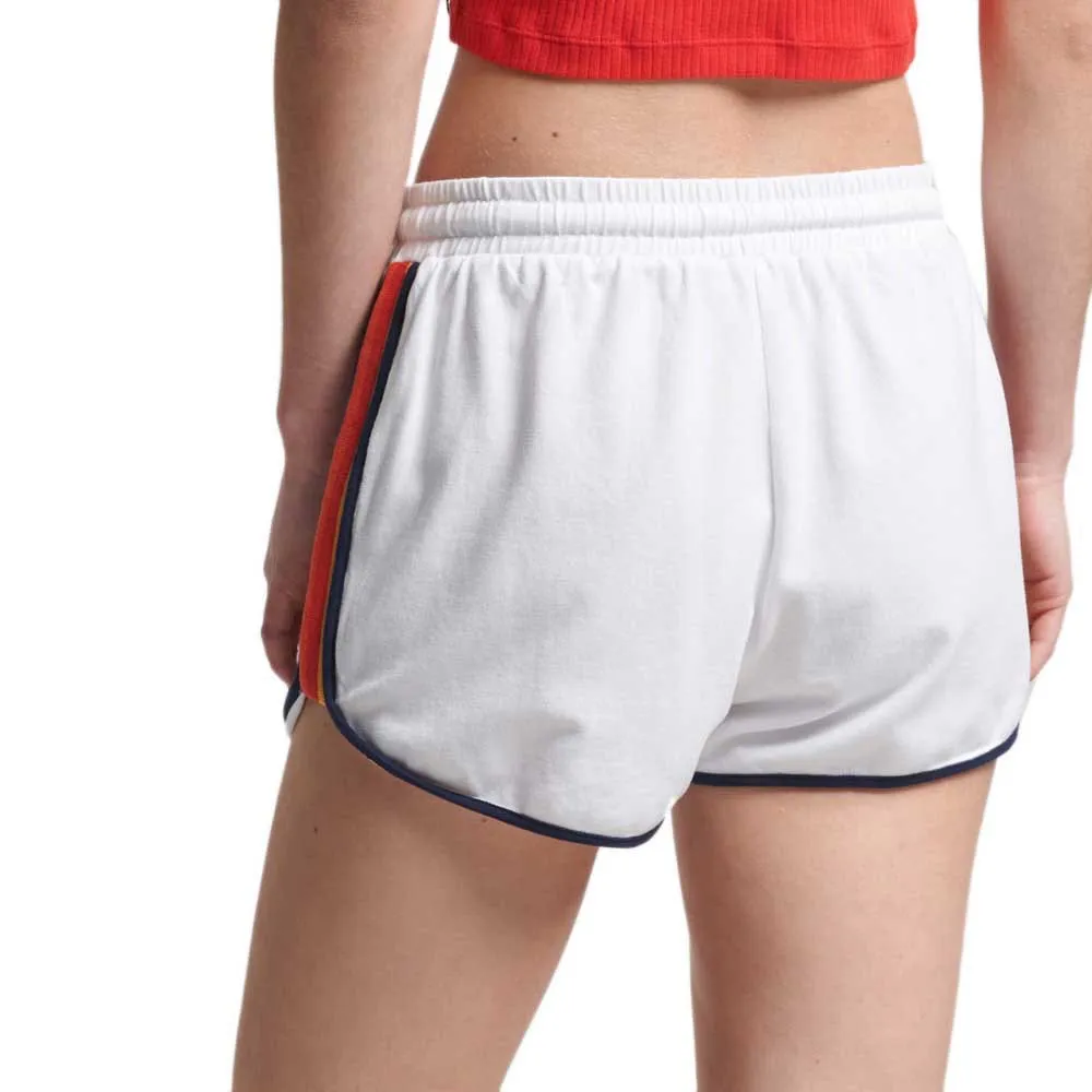 Vintage Stripe Racer Short - Wit