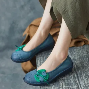 Women Retro Soft Leather Handmade Casual Flats