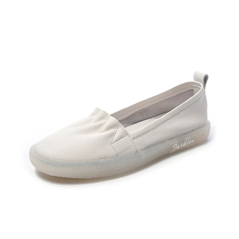 Women Soft Leather Casual Flats Shoes
