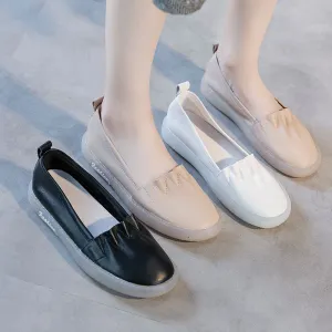 Women Soft Leather Casual Flats Shoes