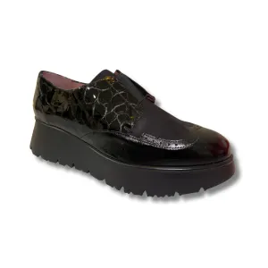 Wonders Womens Salva Platform Shoe C-7313 Black/Black